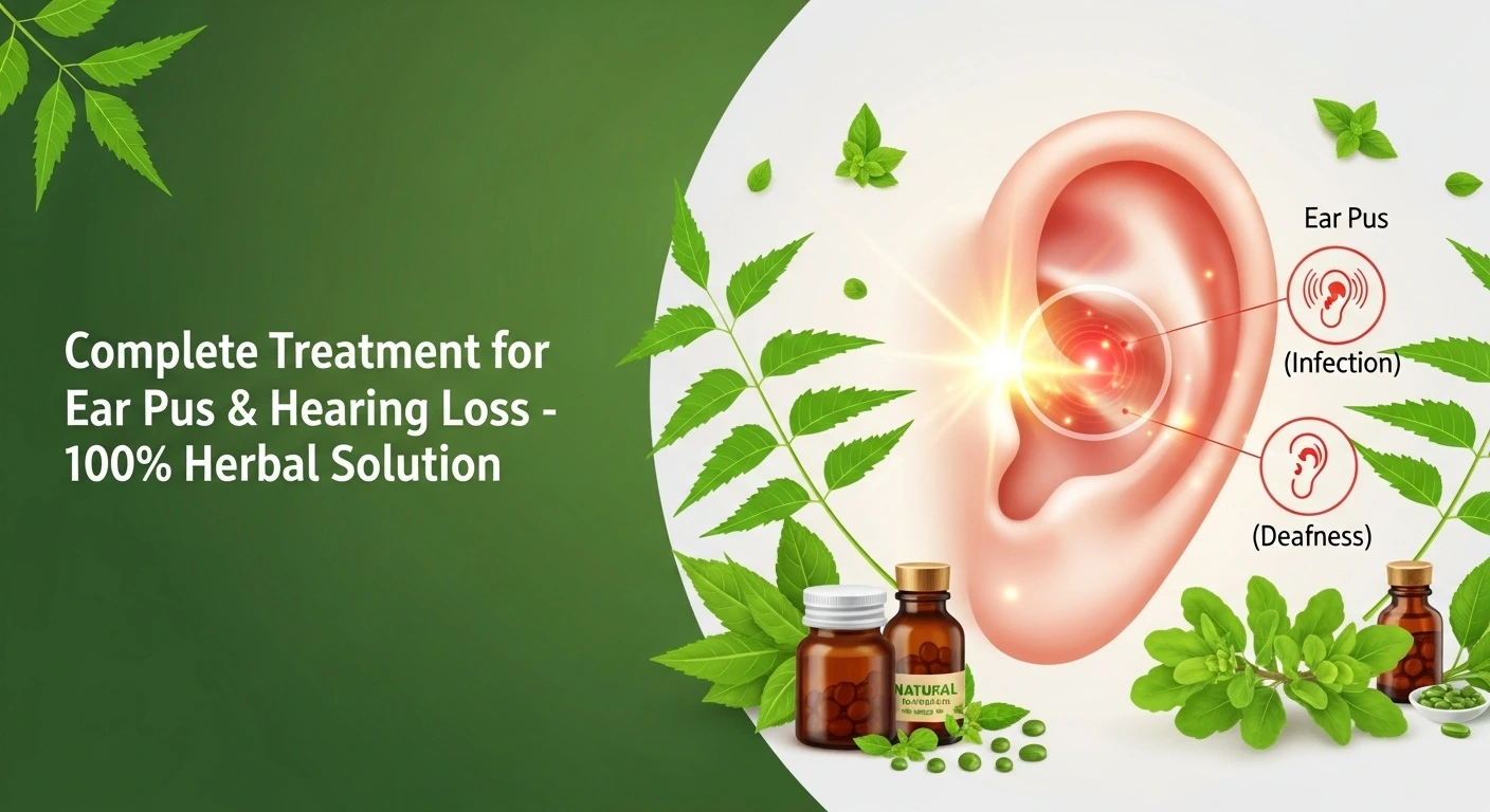 Slide image showing Deafness & Ear Pus